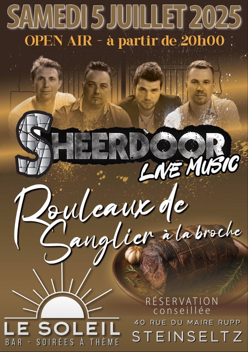 LIVE MUSIC ET SANGLIER À LA BROCHE